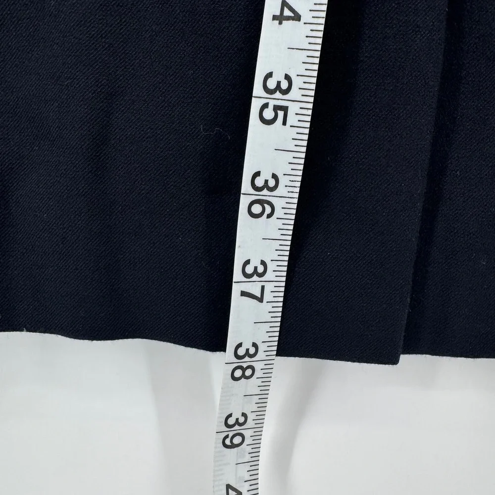 NEW MM LaFleur Susanna Dress‎ Womens 12 Navy Blue Short Sleeve Sheath Boat Neck